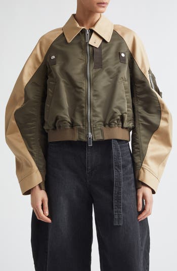 Sacai Cotton Chino x Nylon Twill Jacket | Nordstrom