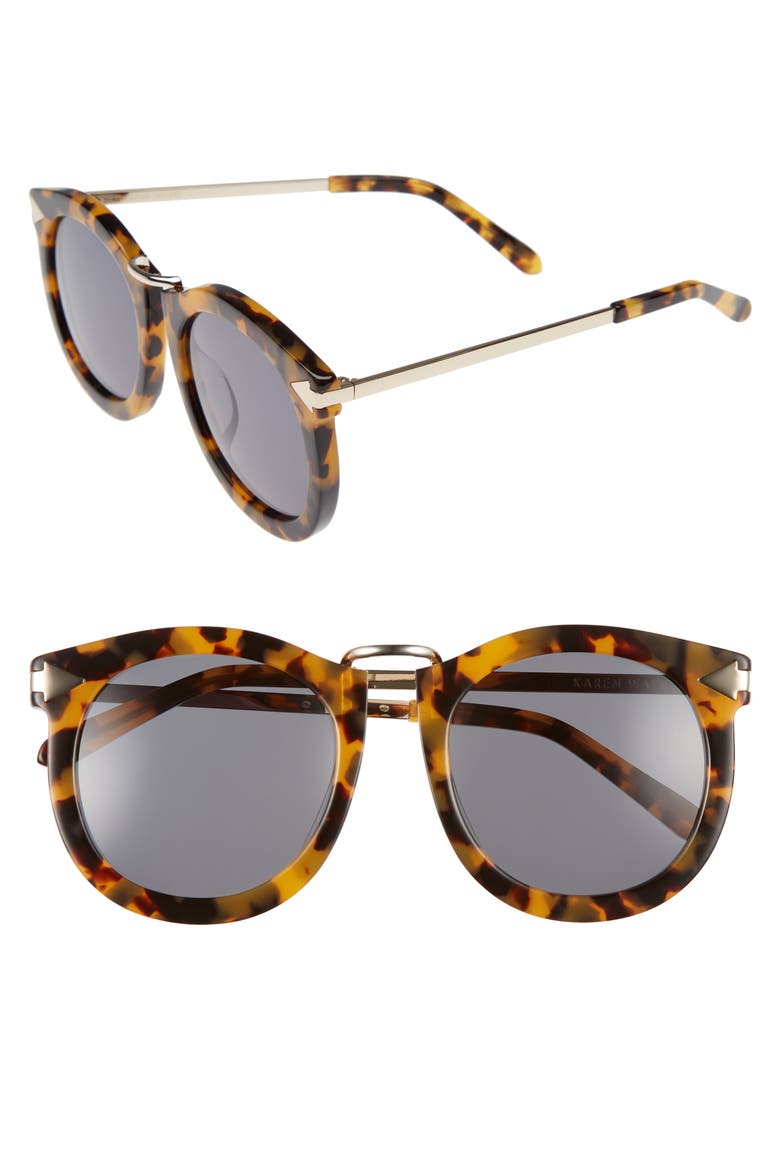 Alternative Fit Super Lunar - Arrowed by Karen 50mm Sunglasses, Main, color, CRAZY TORTOISE/ GOLD