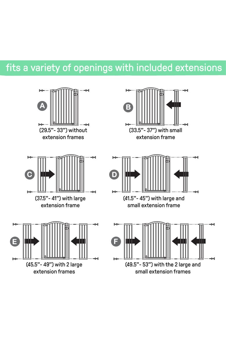 INGENUITY Extra Tall & Wide Safety Pet and Baby Gate, Alternate, color, White