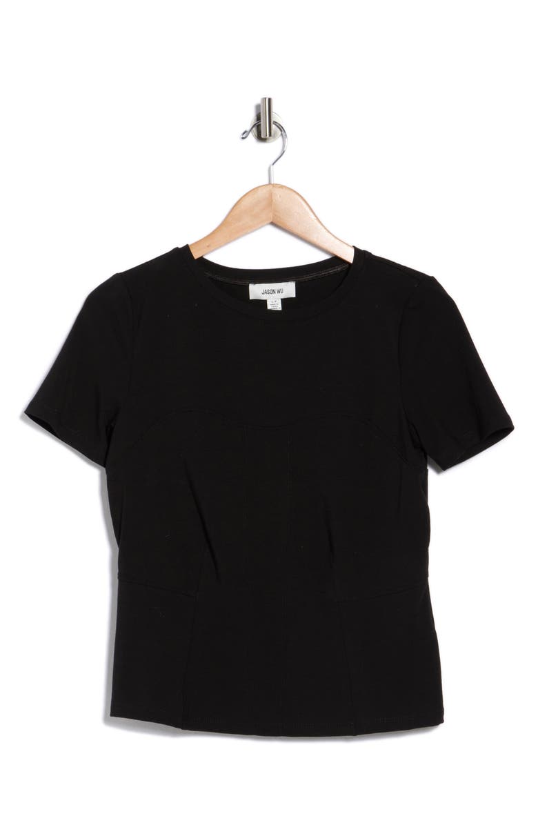 JASON WU Princess Seam Bodice T-Shirt, Alternate, color, Black