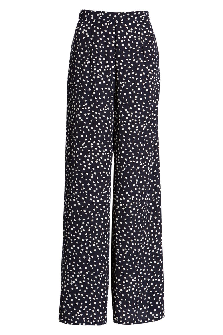 Abstract Wide Leg Pants, Alternate, color, NAVY/ WHITE