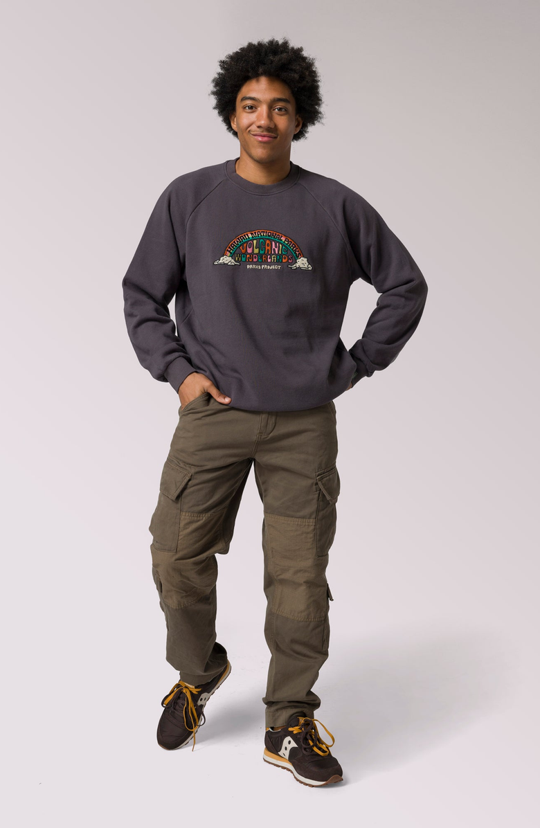 Parks Project Hawai'i Geological Wonderlands Crew Sweatshirt, Alternate, color, Graphite
