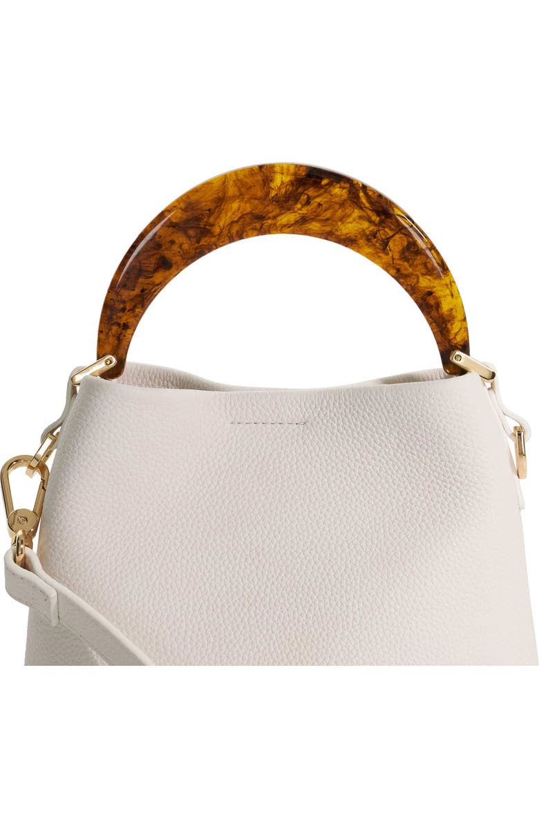 Dune London Dharla Leather Top Handle Bag, Alternate, color, White