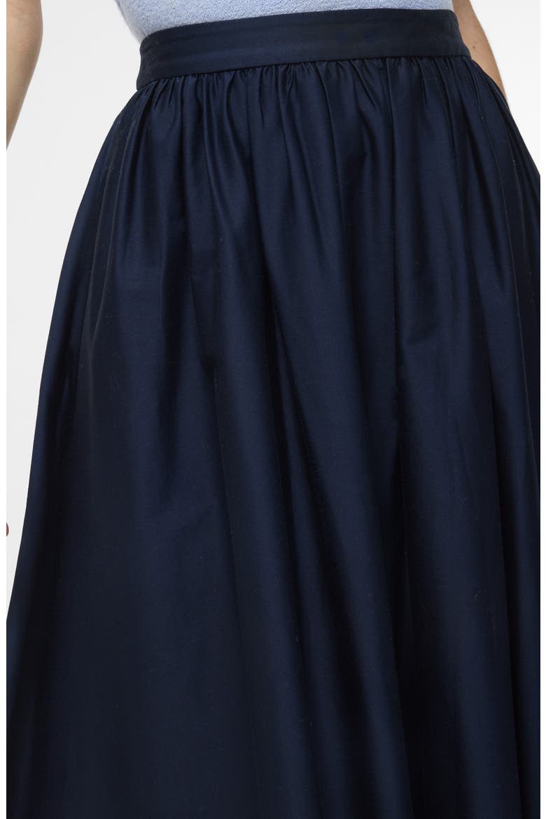 Sateen Maxi Skirt, Alternate, color, 40-MARINE