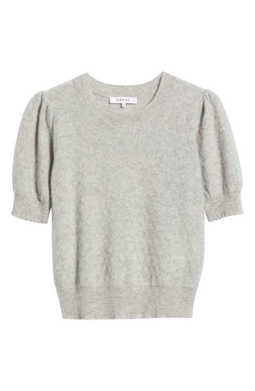 FRAME FRAME PUFF SLEEVE POINTELLE CASHMERE SWEATER
