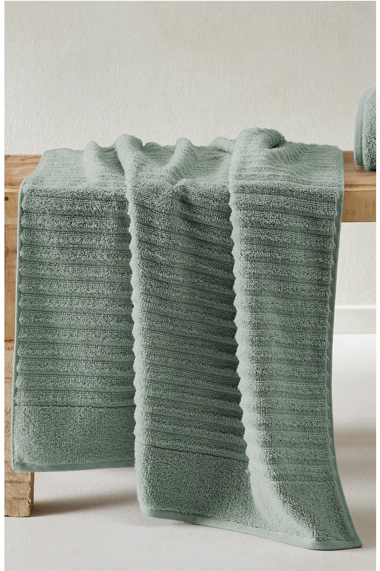 Combed Cotton 6-Piece Towel Set, Alternate, color, EUCALYPTUS