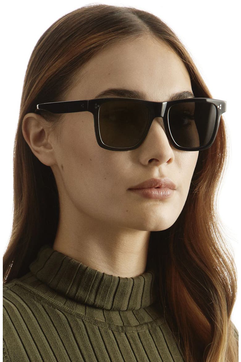 Casian 54mm Rectangular Sunglasses, Alternate, color, BLACK/ GREY