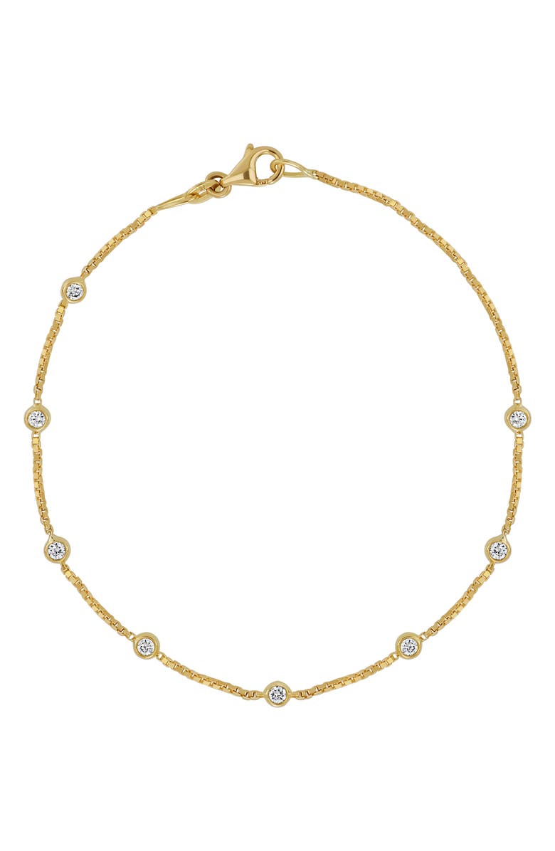 Bony Levy Monaco Diamond Station Bracelet, Main, color, 18K Yellow Gold