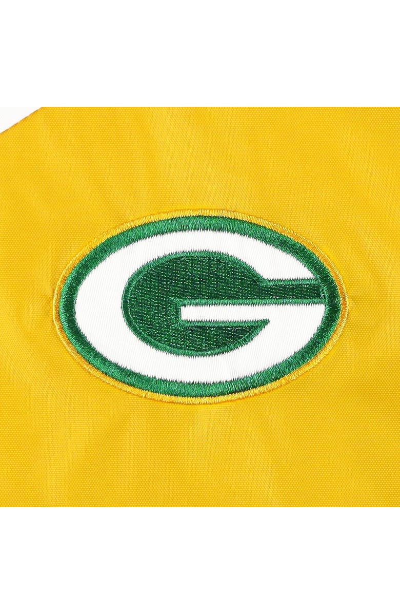 Tommy Hilfiger Women's Tommy Hilfiger White/Gold Green Bay Packers Staci Half-Zip Hoodie Windbreaker Jacket, Alternate, color, White