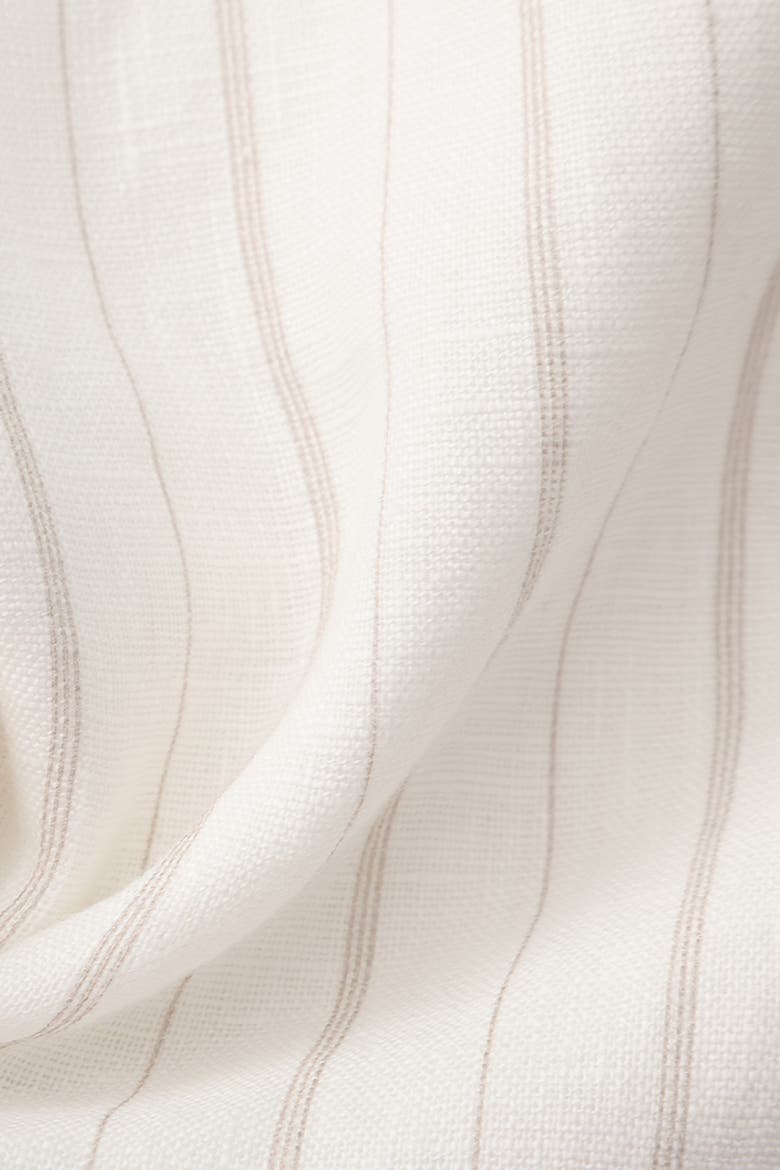 Rhea Strapless Bias Linen Top, Alternate, color, White Stripe