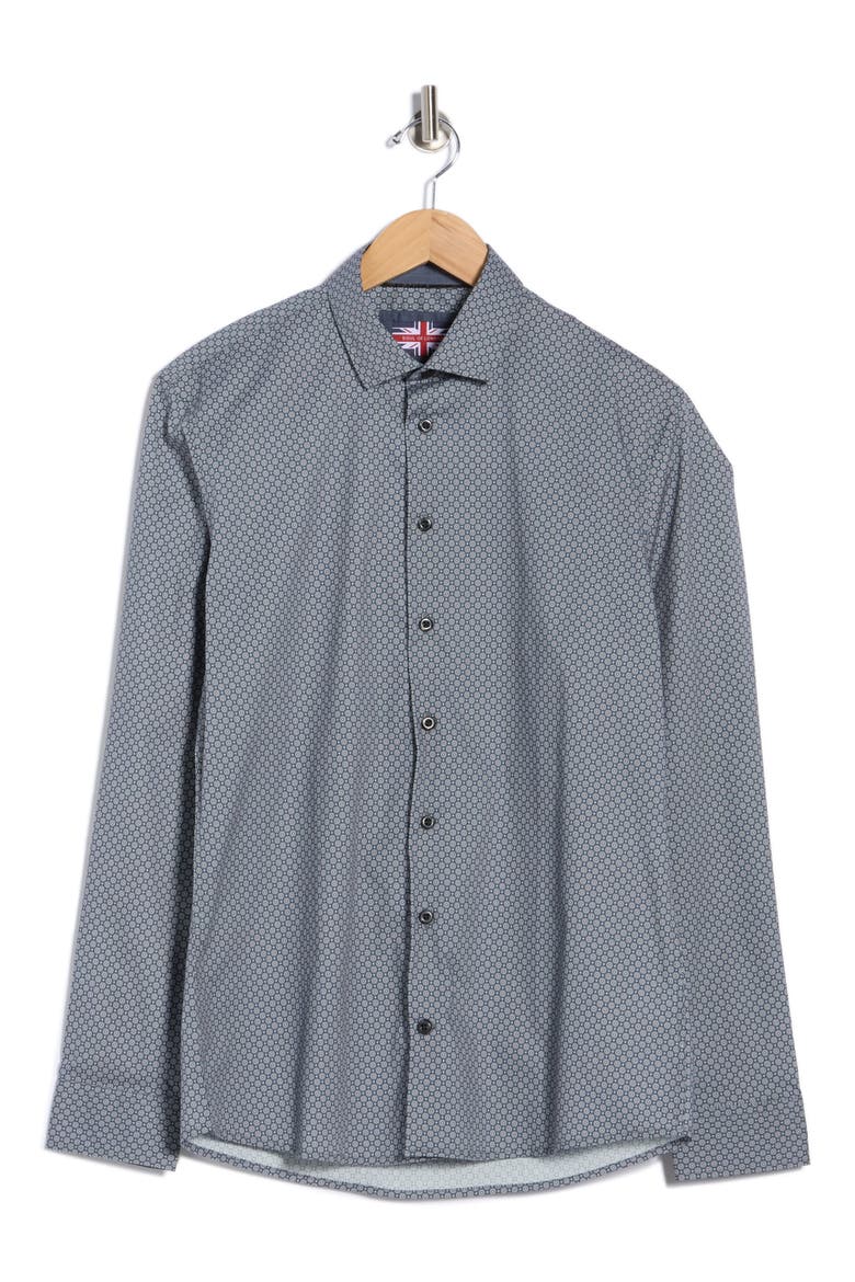 Stretch Cotton Sport Shirt, Alternate, color, NAVY/ MARINE