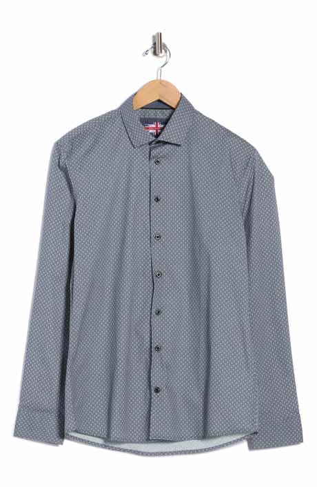 SOUL OF LONDON Stretch Cotton Sport Shirt