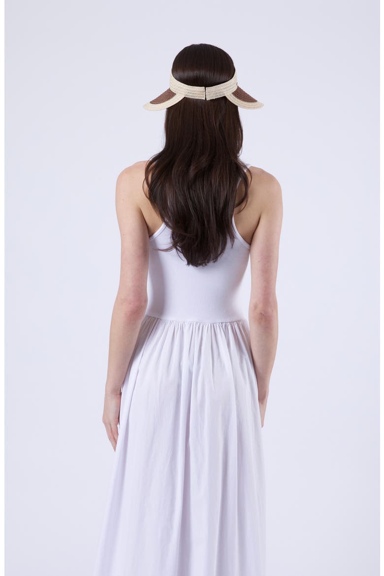 Trixie Packable Visor, Alternate, color, NATURAL/ CHOCOLATE