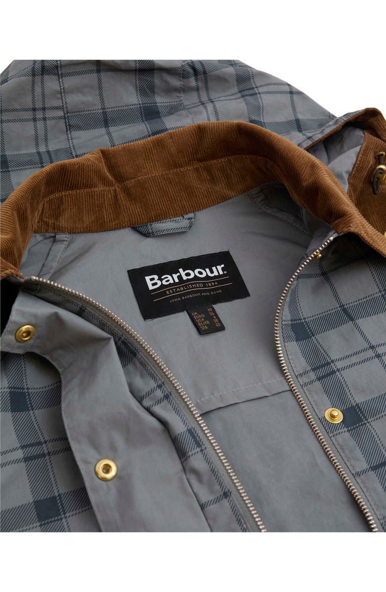 Barbour Carnforth Tartan Cotton Hooded Jacket, Alternate, color, Grey Tartan