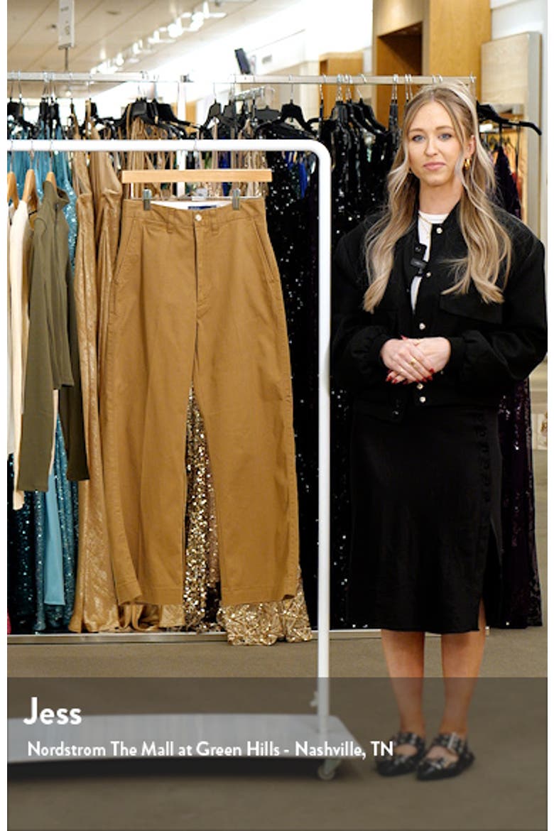 Polo Ralph Lauren Stretch Cotton Twill Wide Leg Crop Pants (Women