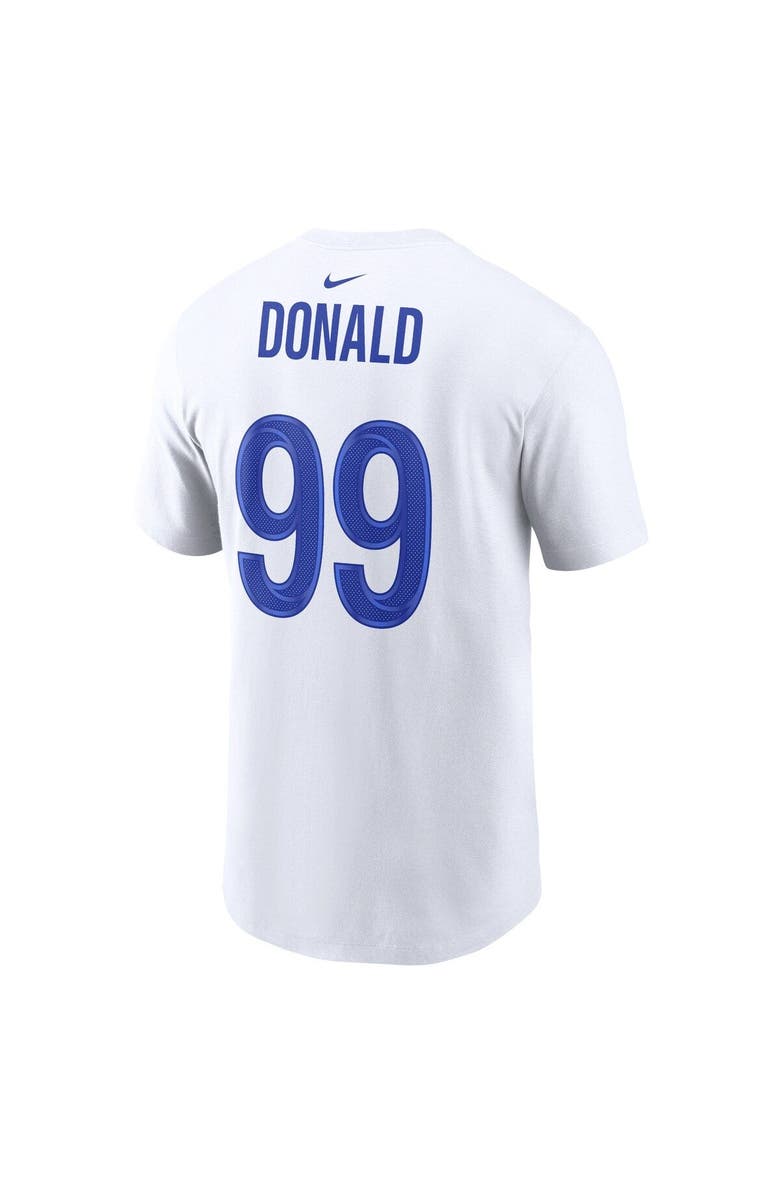 Nike Men's Nike Aaron Donald White Los Angeles Rams Super Bowl LVI Bound Name & Number T-Shirt, Alternate, color, 