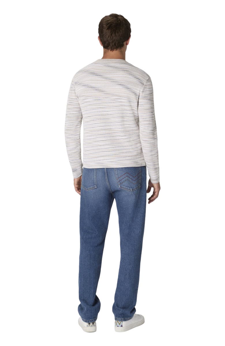 Missoni Ribbed Crew-neck Flamed Cotton Pullover, Alternate, color, Multicoloured