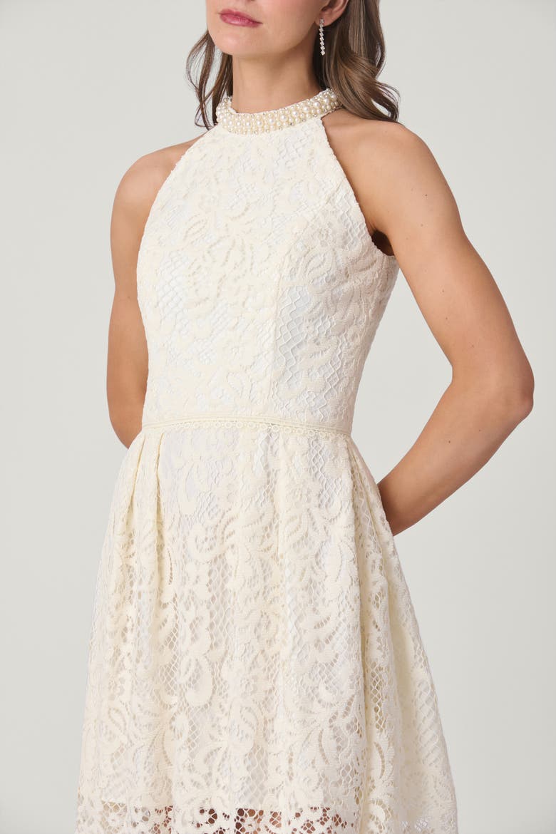 Ribbon Corded Lace Cooper Dress, Alternate, color, Ivory