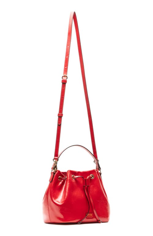 Frances Valentine Medium Minnie Leather Bucket Bag In Red