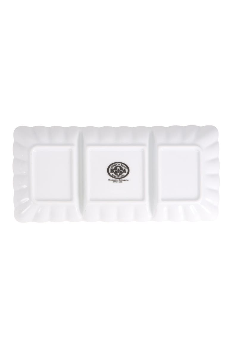 Petal Set of 2 Divided Dishes Set, Alternate, color, WHITE