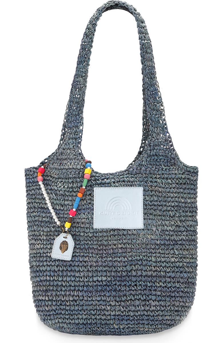 Kurt Geiger London Raffia Hobo Bag, Main, color, Light/ Pastel Blue