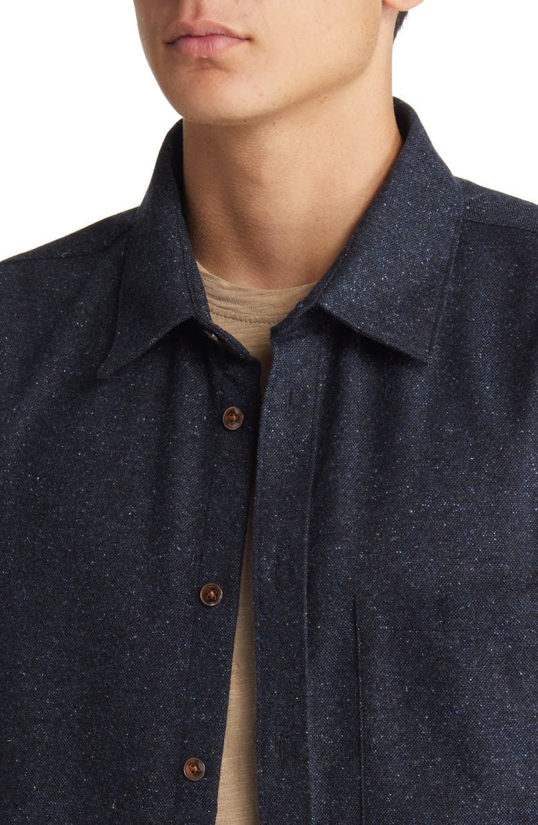NN07 5303 Hans Neppy Button-Up Overshirt, Alternate, color, Navy Blue