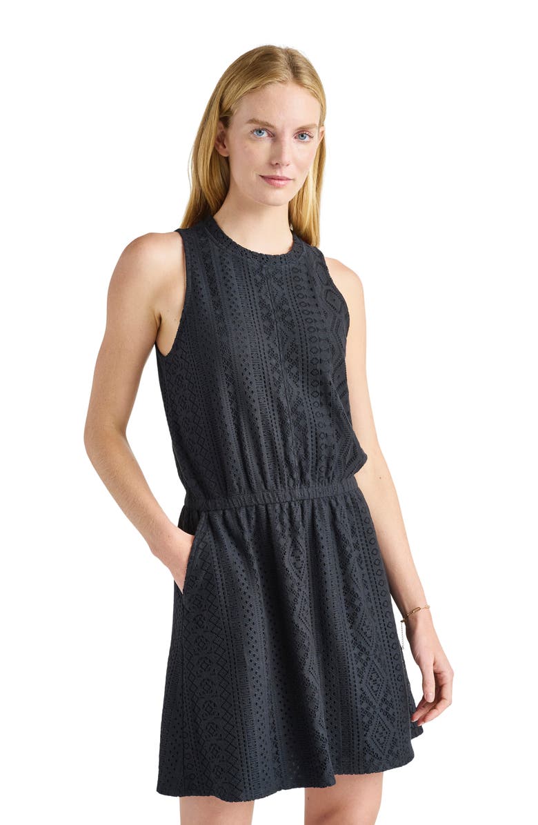 Splendid Paola Pointelle Fit & Flare Dress, Alternate, color, 