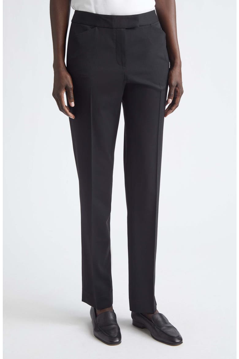 Waldorf Straight Leg Ankle Pants, Main, color, BLACK