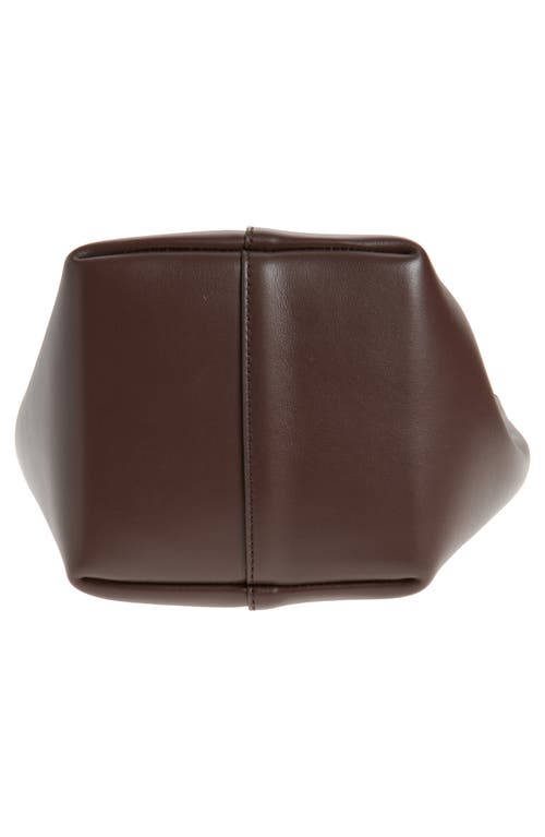 Jw Anderson Small Jwa Corner Leather Bucket Bag In Brown