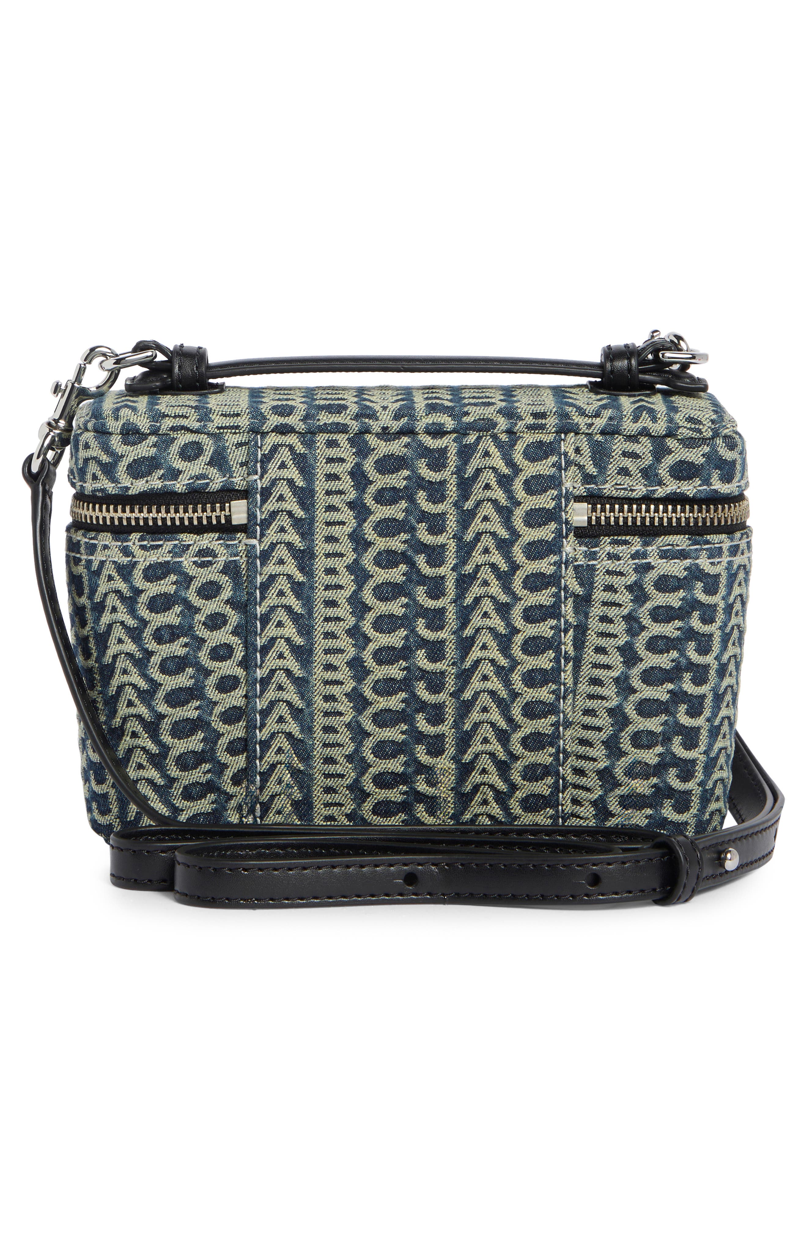 The Monogram Denim Groove Vanity Bag, Alternate, color, INDIGO