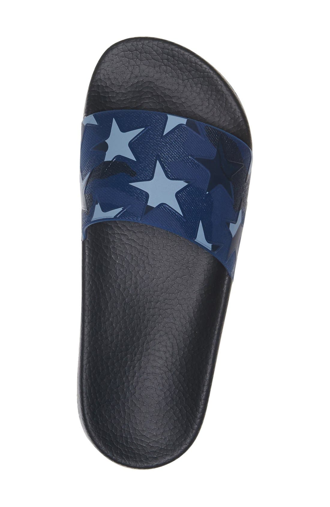Valentino Star Print Sport Sandal, Alternate, color, DENIM BLUE