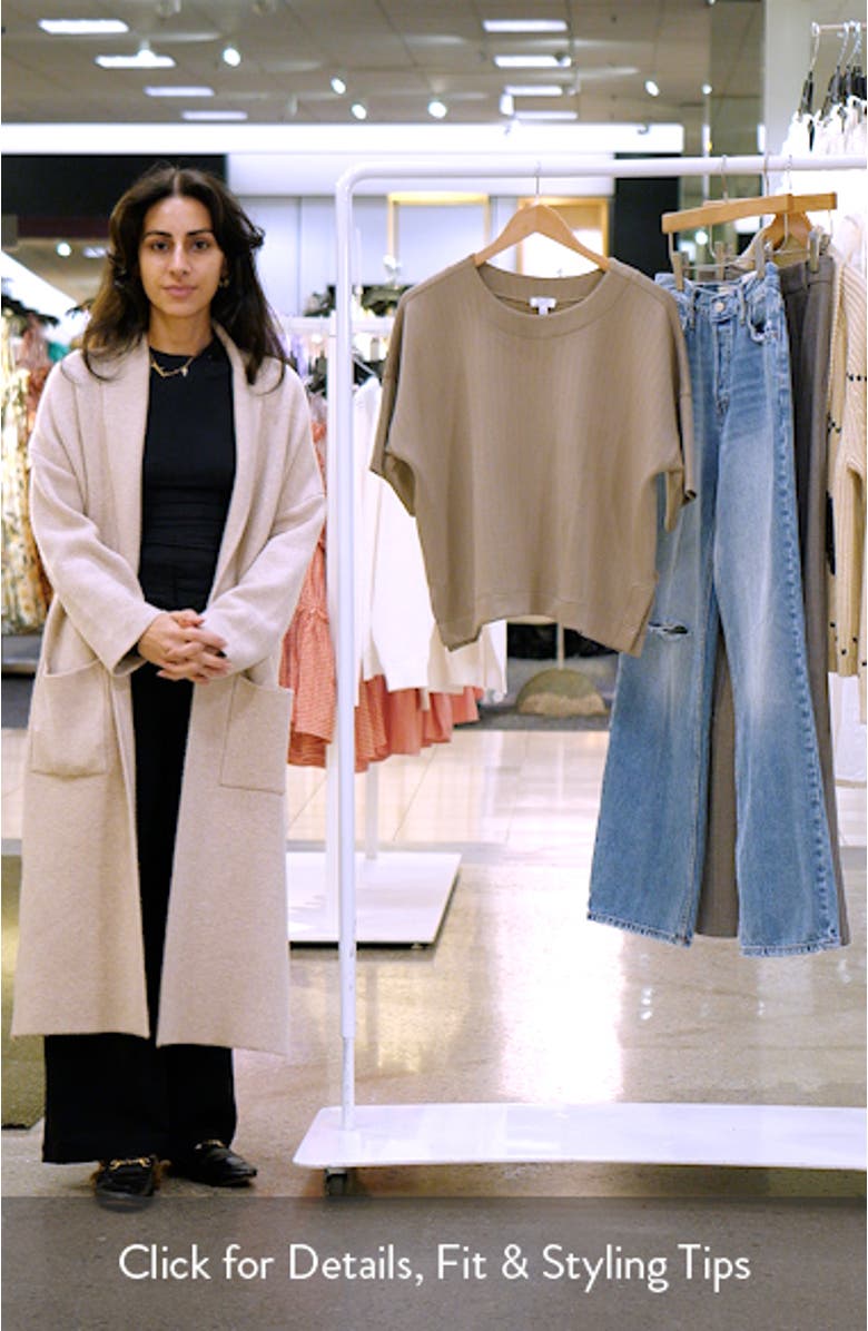 x @cellajaneblog Oversize Rib Scuba Knit T-Shirt, sales video thumbnail