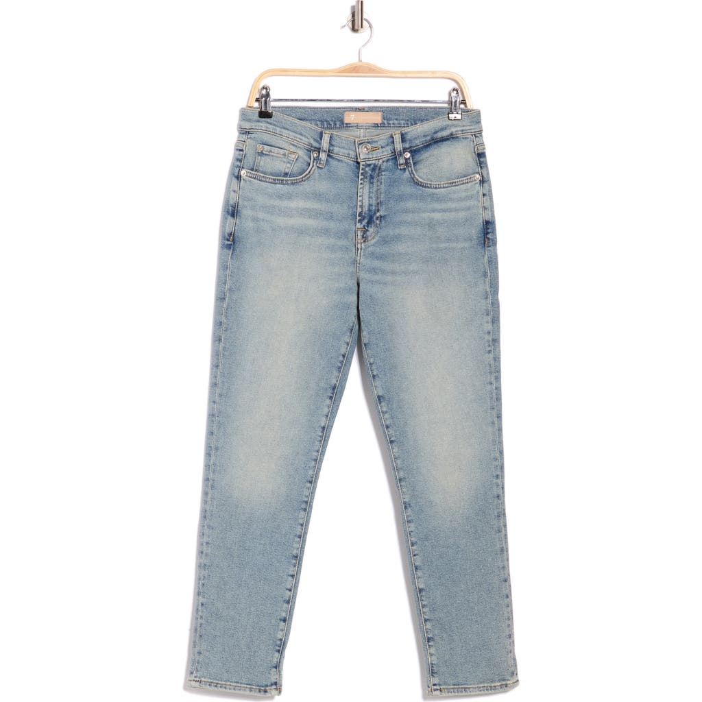 7 For All Mankind Josefina High Waist Ankle Boyfriend Jeans In Blue