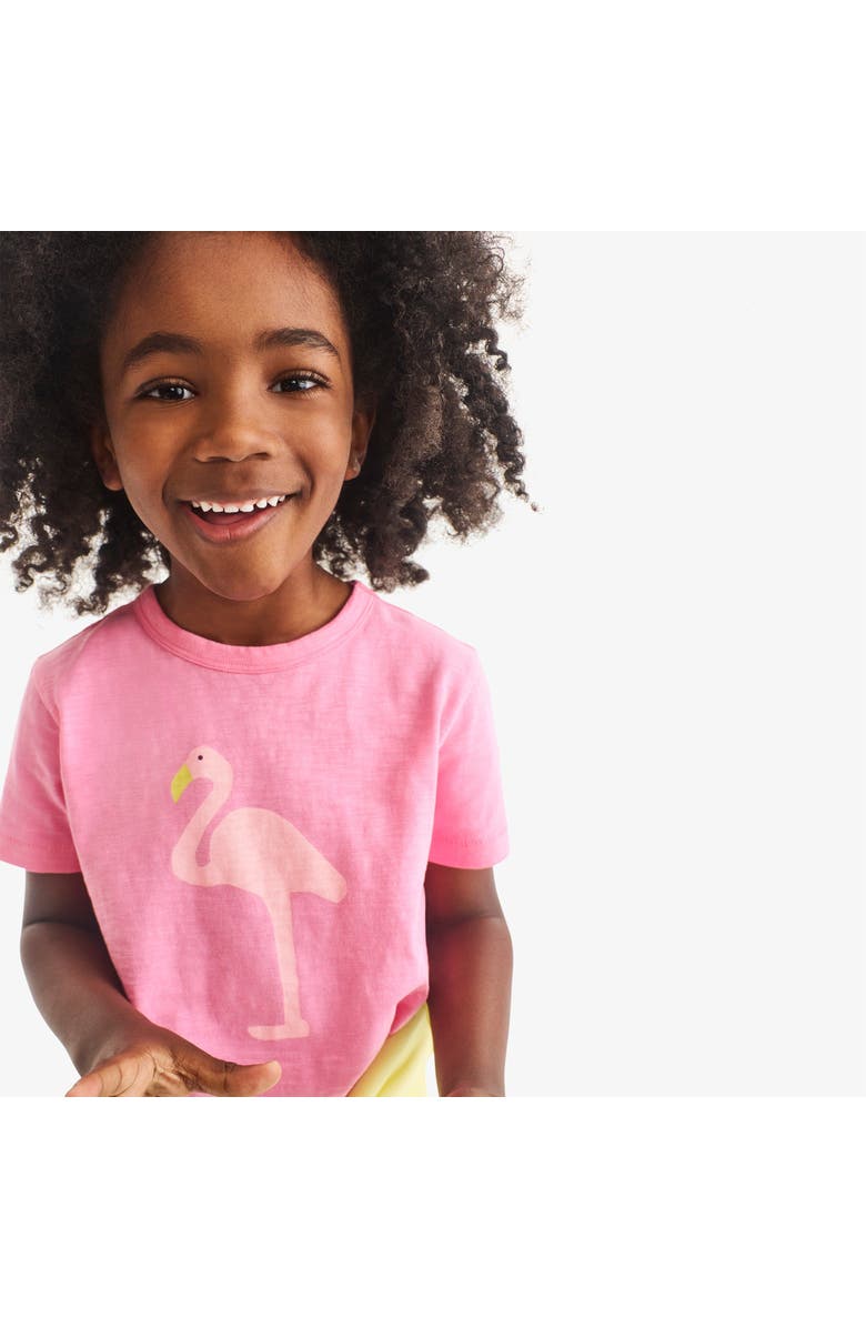 Primary Kids Flamingo Tee, Alternate, color, Taffy