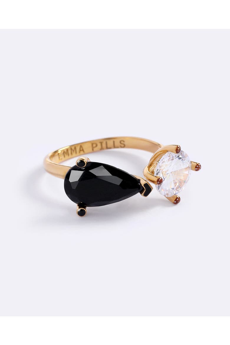 Double Love Ring, Main, color, Black