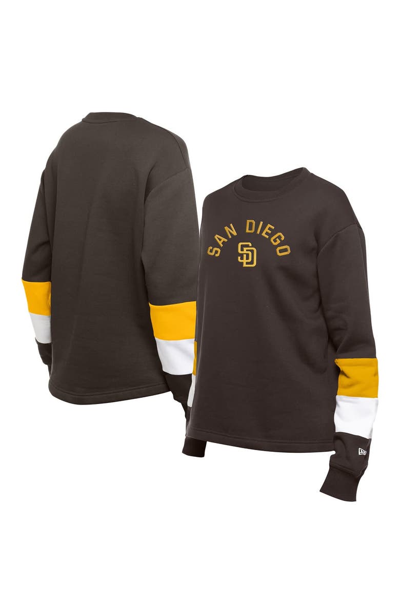 New Era Women's New Era  Brown San Diego Padres Game Day Color Pullover Sweatshirt, Main, color, 