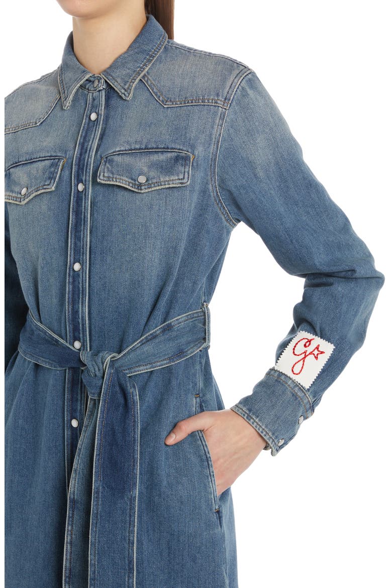 Dana Long Sleeve Denim Shirtdress, Alternate, color, BLUE