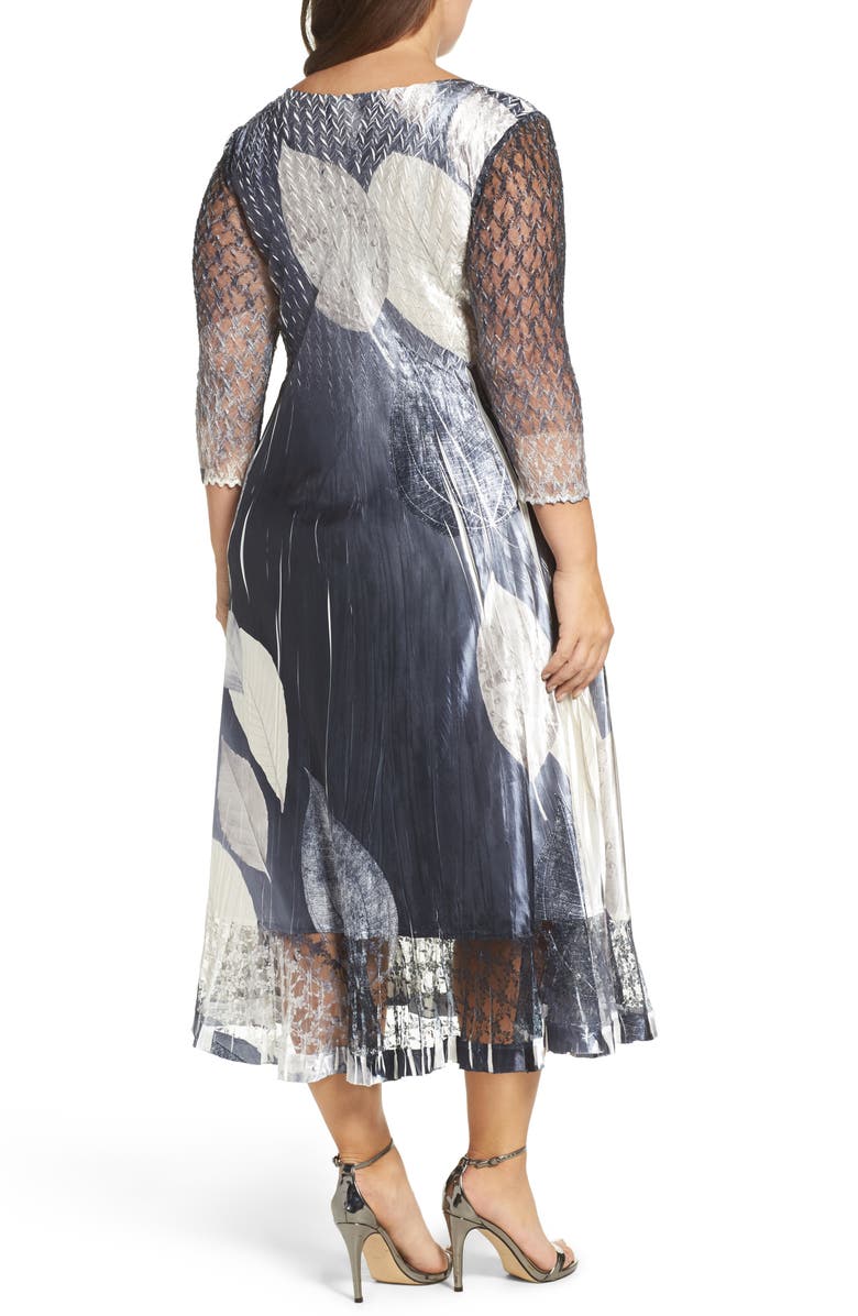 Komarov Mixed Media Midi Dress, Alternate, color, 