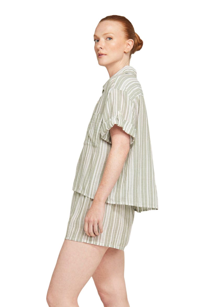 The Short Sleeve Shirt, Alternate, color, Sage Stripe