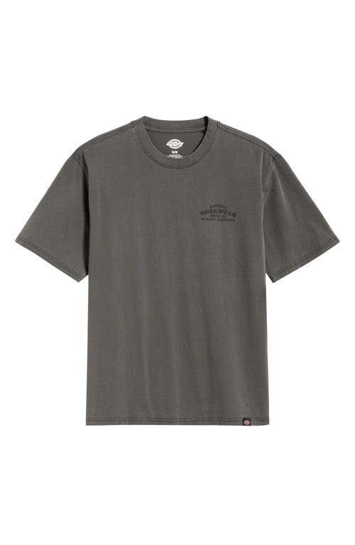 Dickies Christina Logo Cotton Graphic T-shirt In Gray