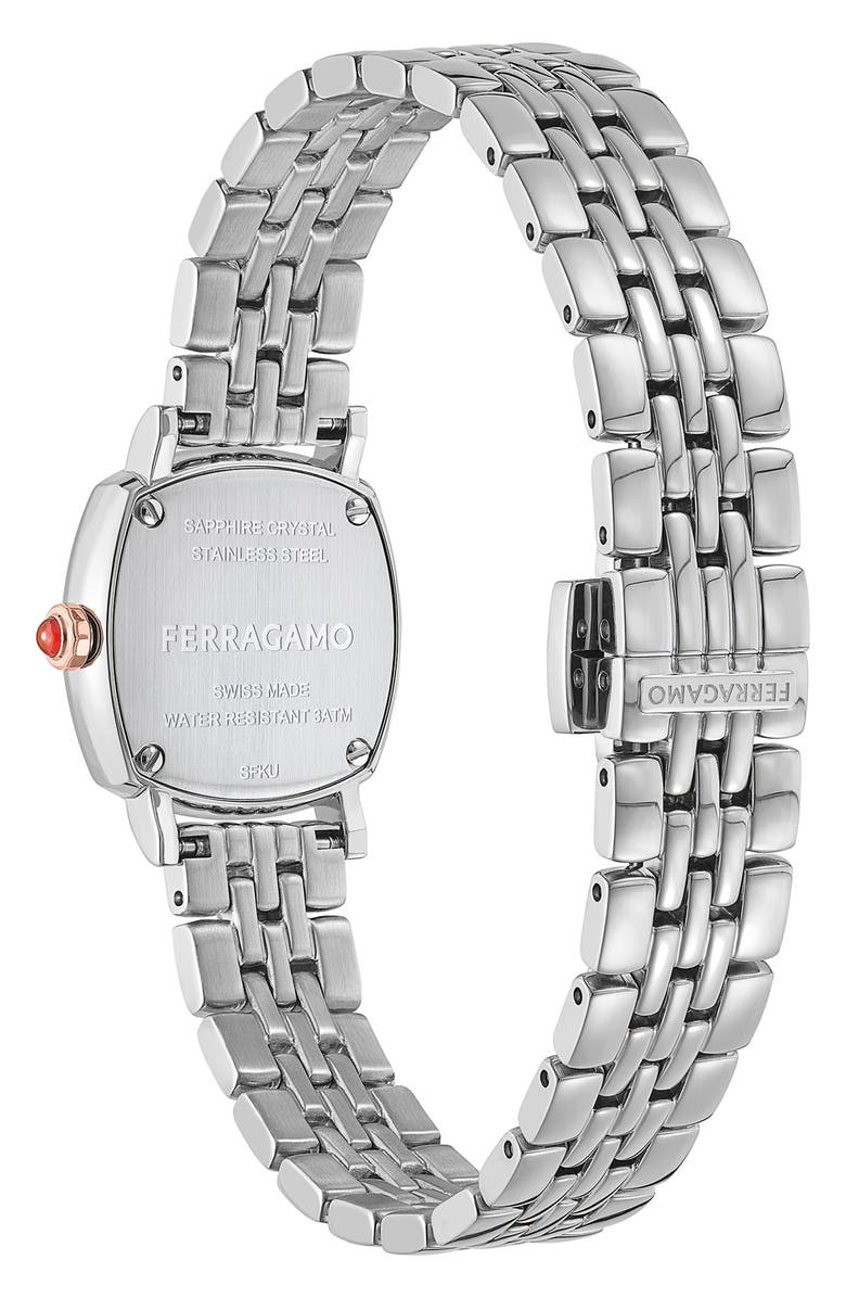 FERRAGAMO Soft Square Bracelet Watch, 23mm, Alternate, color,