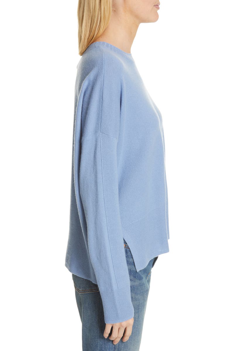 Nordstrom Signature Side Vent Silk & Cashmere Crewneck Sweater, Alternate, color, 