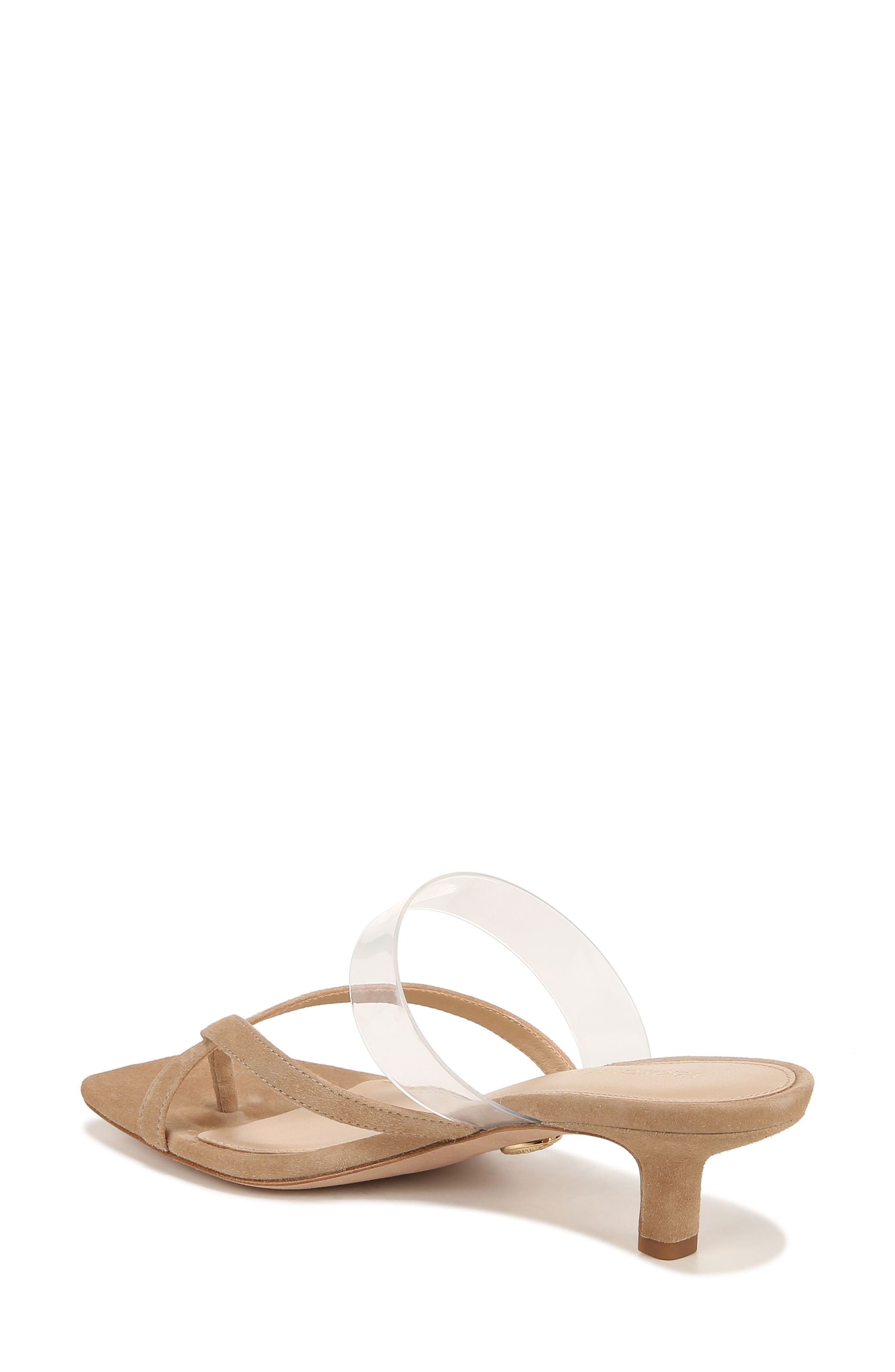 Alanis Kitten Heel Slide Sandal, Alternate, color, SAND/ CLEAR