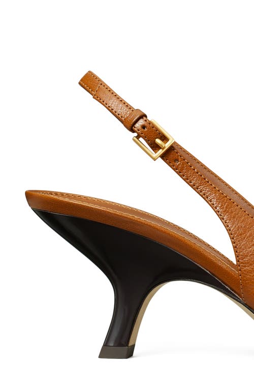 Tory Burch Eleanor Pointed Toe Slingback Pump In Gold