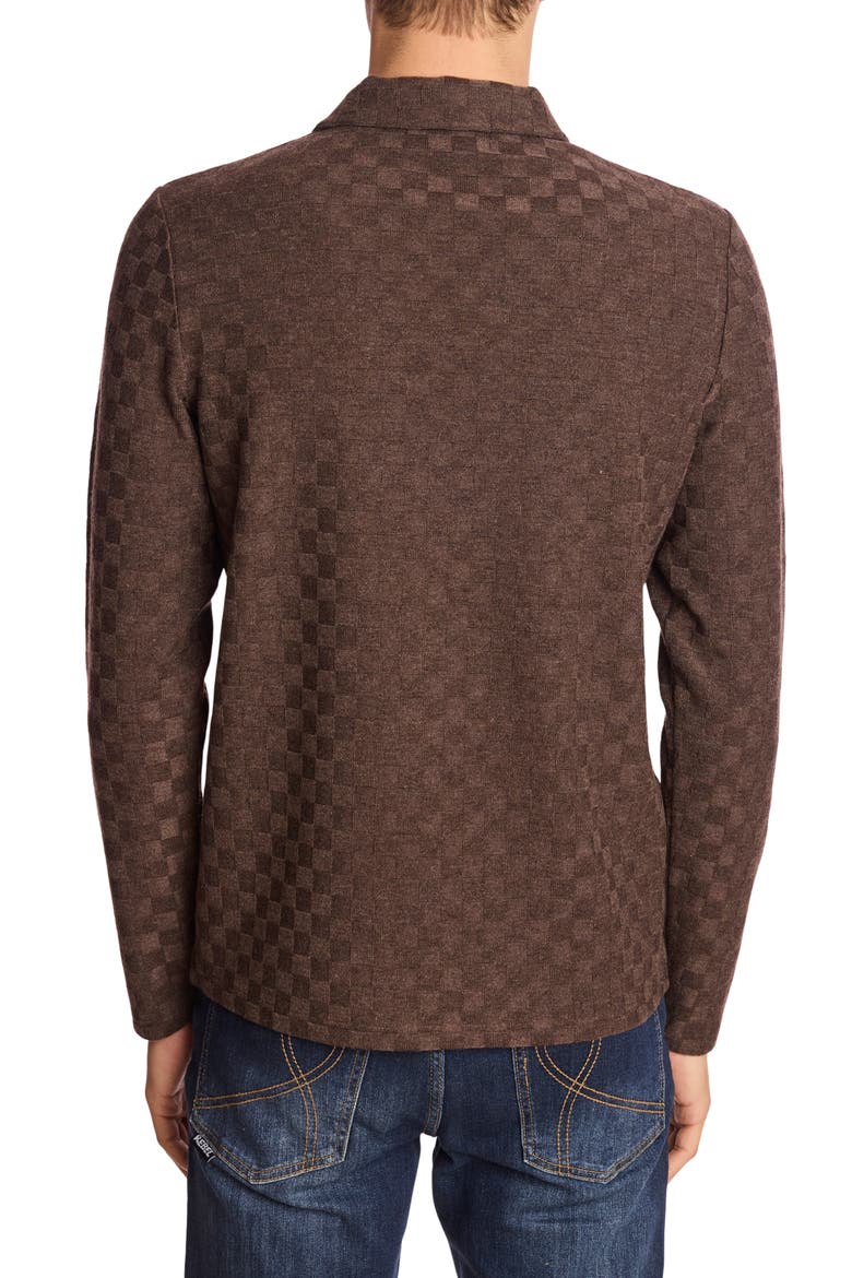 Check Long Sleeve Polo, Alternate, color, CHOCOLATE COFFEE