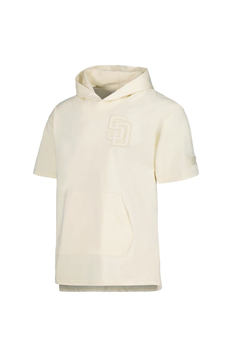 PRO STANDARD Men's Pro Standard Cream San Diego Padres Neutral Short Sleeve Hoodie T-Shirt, Alternate, color, Cream