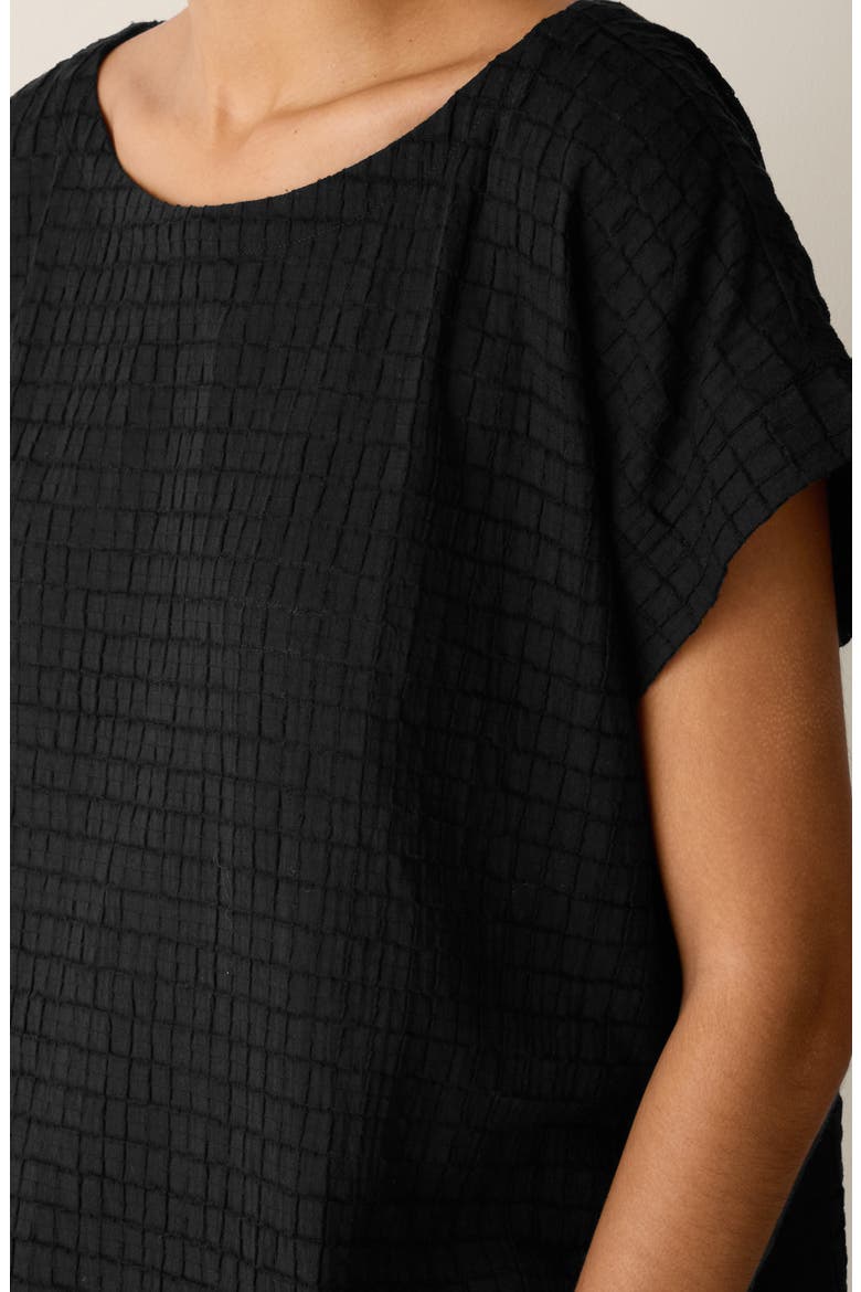 Ballet Neck Boxy Top, Alternate, color, BLACK