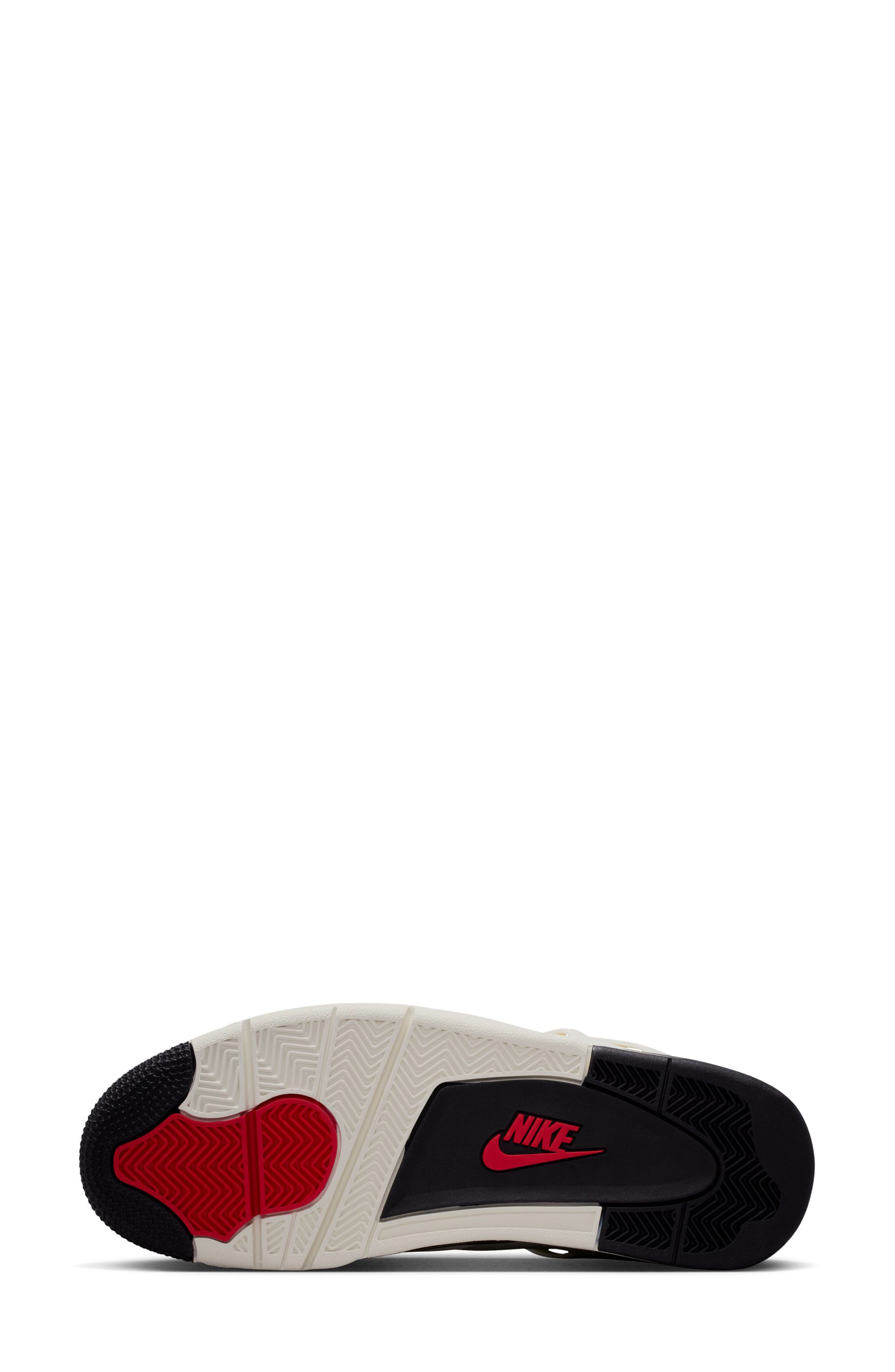 Jordan Air Jordan 4 Retro Basketball Sneaker, Alternate, color, Sail/ Black/ University Red