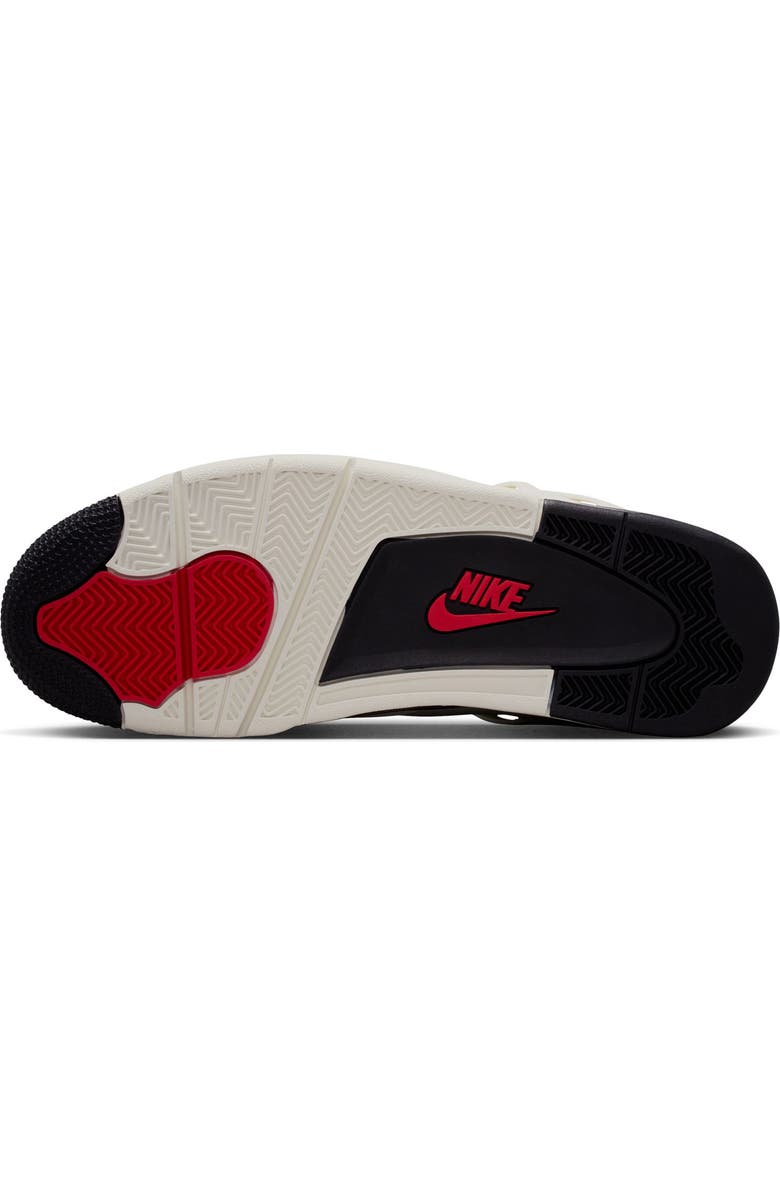 Jordan Air Jordan 4 Retro Basketball Sneaker, Alternate, color, Sail/ Black/ University Red