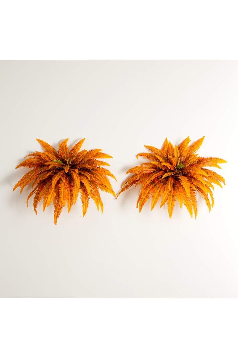 48-in Autumn Artificial Fall Boston Fern - Set of 2, Alternate, color, Orange